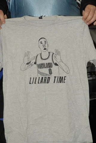 Damian Lillard Lillard time t shirt Large Portland Trailblazers PG All Star rap Cover
