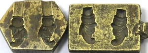 Collectible Animal Figurative Bronze Jewelry Mould / Stamp Dye Set Of 2.G46-6 - Picture 1 of 9