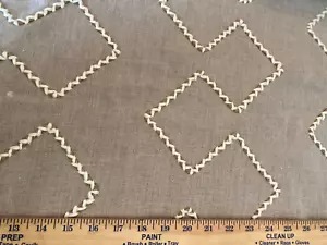 Tela de tapicería beige crema boho estampado abstracto 3D por yarda (R505-RK7) - Imagen 1 de 4