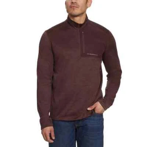 G.H. Bass Men's Quarter Zip Fleece Top - Picture 1 of 17