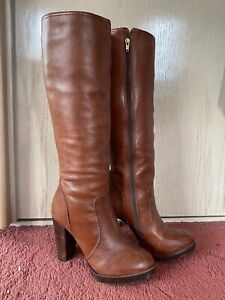 Office Knee high Leather Boots 7