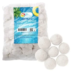 1.5 lbs Pool Filter Balls, Fiber Filtration Media for Swimming Pool Sand Filters - Picture 1 of 5