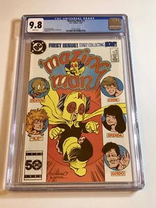 1986 DC 'MAZING MAN #1 LOW CENSUS POPULATION 18 GRADED CGC 9.8 WHITE PAGES - Picture 1 of 4