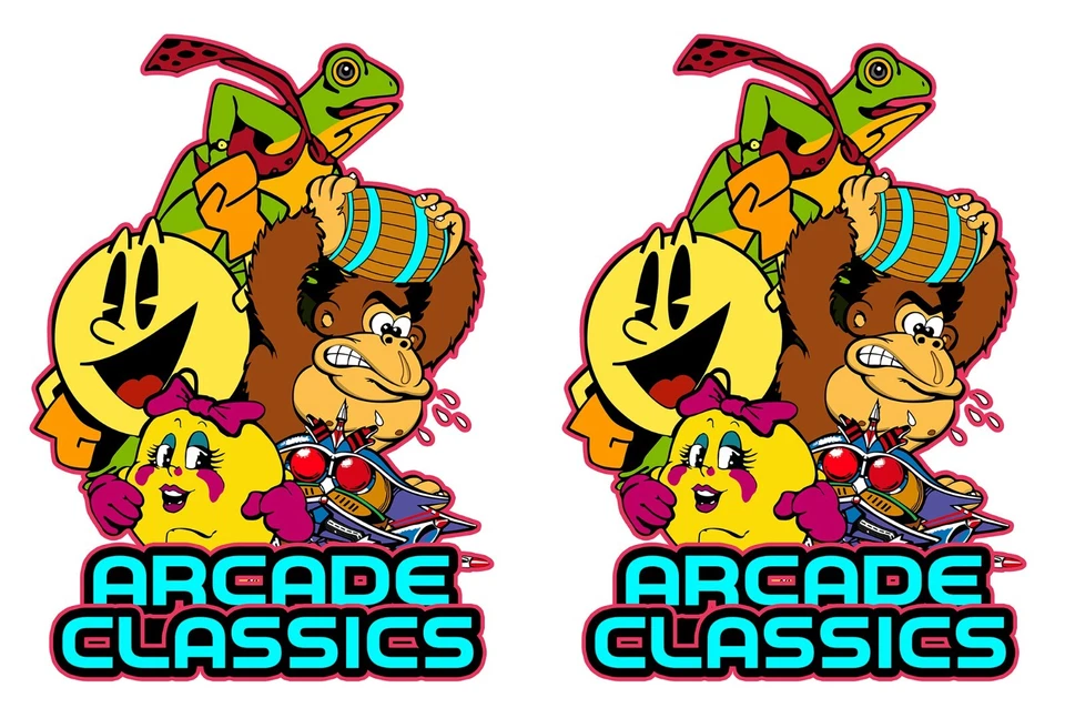 Mame Multicade Classics Side Art Arcade Cabinet Graphics Decals Stickers Set - Image 1 of 1