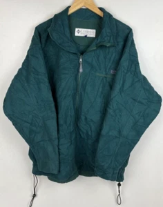 COLUMBIA FLEECE JACKET Size L (fits like 2XL) Men`s Green Vintage Made in USA - Picture 1 of 6