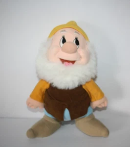 Vintage Walt Disney Co schneeweiß 7 Zwerge Happy Plüschtier Figur 13 Zoll steife Füße - Bild 1 von 5