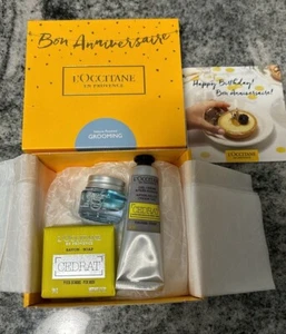 3-pc L'Occitane Bon Anniversaire Birthday GROOMING gel soap aftershave cream set - Picture 1 of 4