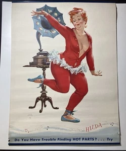 Original Salesman Sample Print Of Pin Up Hilda By Duane Bryers - Picture 1 of 8