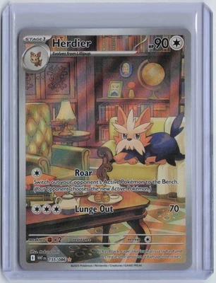 Herdier Illustration Rare SV: White Flare 155/086 NM - Image 1 of 2