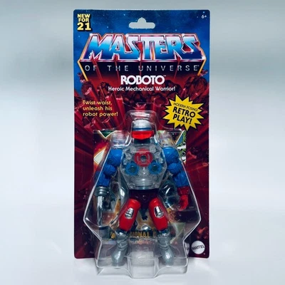 Figura de acción retro Roboto Masters of the Universe Origins MOTU He-man Foto 1 de 3