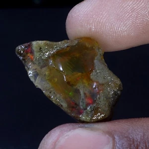 Opal Natural Ethiopian Loose Rough Raw Opal Gemstone Multi Fire Oil Rough 24 CT - Picture 1 of 10