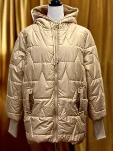 SM Collection Puffermantel mit Kapuze, beige, Größe M - Bild 1 von 15