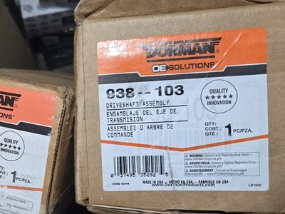 *NEW* USA made 938-103 Front Drive shaft Jeep Wrangler 2012-2016 OEM# 52123551AB - Image 1 of 3