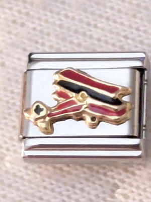 Auténtico Dije Zoppini Italiano Vintage Avión Doble Ala K7 Foto 1 de 4