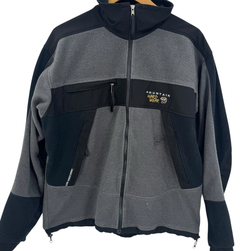 Chaqueta polar Mountain Hardware Windstopper XL para hombre gris negro ligera Foto 1 de 4