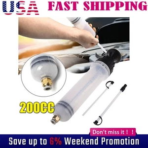200CC Car Fuel Oil Extractor Brake Fluid Oil Change Syringe Fluid Pump Tools - Picture 1 of 9