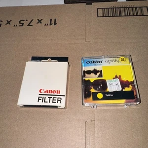 CANON  52mm  SKY 1-A  filter  skylight  & Cokin Optilight Yellow 52mm - Read! - Picture 1 of 7