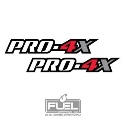 适用于日产 Titan PRO-4X 拾音器高级乙烯基贴花 2 件装 - 18 英寸 x 2.75 - 红色 — 第 1/2 张图片