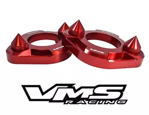 x2 RED VMS RACING SPIKED STRUT TOWER SUPPORT BRACES FOR 96-00 HONDA CIVIC EK - Picture 1 of 3