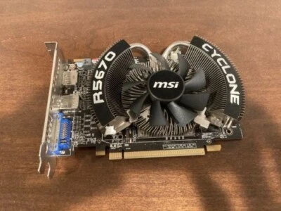 MSI R5670 Cyclone 1GB GDDR5 PCIe 2.1 x16 HDMI Display Port DVI Foto 1 de 4