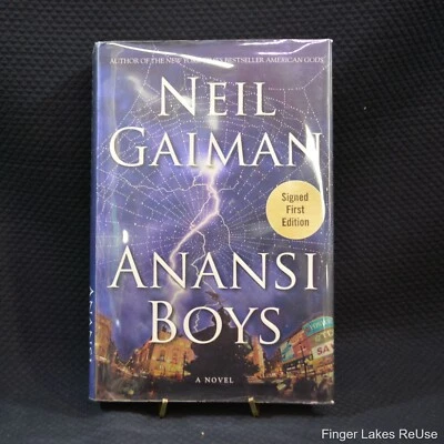 Anansi Boys by Neil Gaiman (2005) First Edition First Printing SIGNED - Image 1 of 4