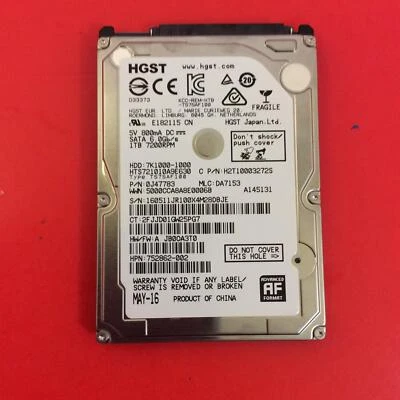 HGST HTS721010A9E630 1TB HDD: 7K1000-1000 P/N: 0J47783 MLC: DA7153 6.0Gb NT* - Image 1 of 2
