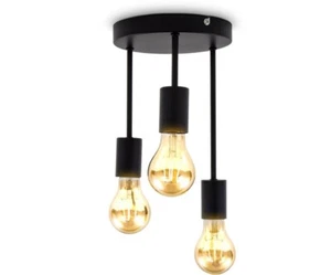 Decken Retro Spot Strahler Lampe BK_DS1458 Metall schwarz matt 19x31cm - Bild 1 von 3