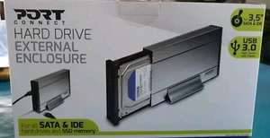 Port Designs Boîtier pour disque dur SATA ou IDE Connectivité USB Argent - Photo 1/5