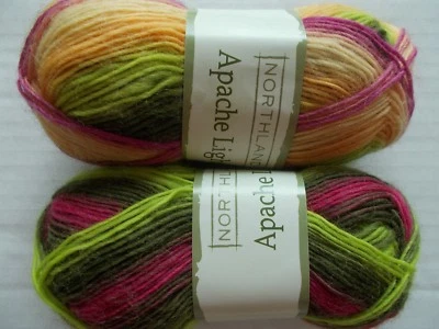 Northland Apache Light  gradient 100% wool yarn, Life, lot of 2 (153 yds ea) - Image 1 of 2