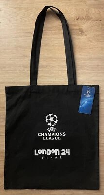 CHAMPIONS LEAGUE LONDON 24 FINAL Event Bag Tasche Beutel Baumwolltasche Schwarz - Bild 1 von 3