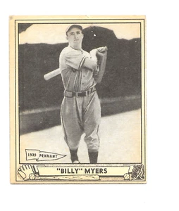1940 Play Ball #80 Billy Myers - EX   - Cincinnati Reds - Picture 1 of 2