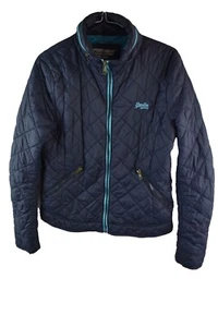 SUPERDRY Blue Padded Jacket size M Womens Quilted Nylon Casual Outdoors - Picture 1 of 9