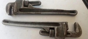 2--Vintage CRAFTSMAN 14" Heavy Duty  Pipe Wrenches  Made in USA - Picture 1 of 6