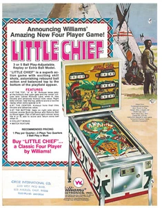 Little Chief Williams Flipper Flyer / Anzeige / Broschüre - schwer zu finden - Bild 1 von 1