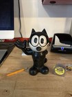 Felix the Cat Piggy Bank Patina METAL Kitty Kat Collector Patina Feline 5+ LBS