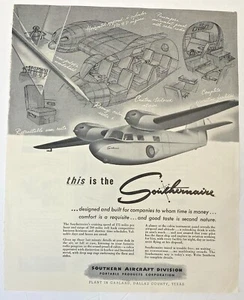 Vintage Printanzeige Southern Aircraft Südlandflugzeug  - Bild 1 von 2