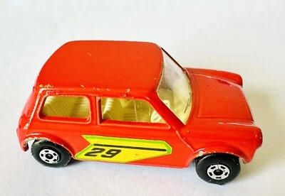 Matchbox Superfast 1970 Racing Mini No. 29 Red Orange Color Mini Copper Toy - Image 1 of 4