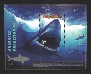 PERU - 2023 Prehistoric Sharks souvenir sheet - VF MNH