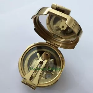 Brújula Marítima Antigua Latón Vintage Bruno Dirección Náutica Hecho a Mano Regalo - Imagen 1 de 5