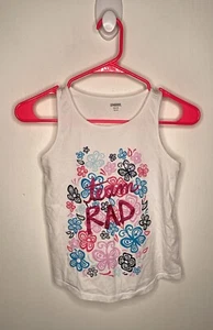 Gymboree Butterfly Tank Top Girls Size Medium 7/8 Sleeveless Shirt Team Rad - Picture 1 of 4
