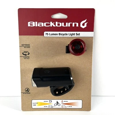 Blackburn Black Dayblazer Waterproof 75 Lumens Front & Rear Bicycle Light Set - Image 1 of 4