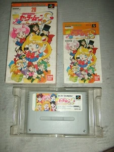 SAILOR MOON S kondo ha puzzle de oshioki yo con scatola Nintendo Super SFC SNES 92 - Foto 1 di 12