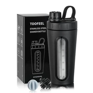 Stainless Steel Shaker Bottle - 28 oz Metal Shaker Cups for Protein Shakes 2 ... - Picture 1 of 7
