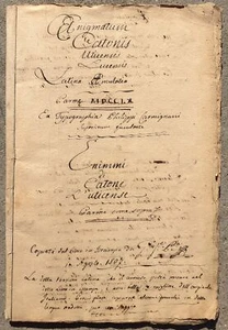 Enimmi di Cato L'utiense Parma Tipogr. Carmignani 1807 kopiert - Bild 1 von 2