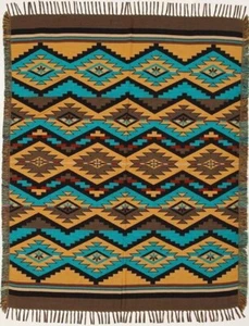 Accent Throw Afghan OACCENT-8G Southwest Southwestern Geometric Design 4' X 5' B - Picture 1 of 2