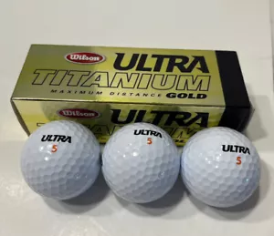 Wilson Ultra Titanium Distanza Massima Oro Manicotto di (3) Palline da Golf #5 - Foto 1 di 8