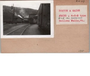 Boston & Maine Railroad 3638 Bellow Falls Vermont Foto auf Karteikarte 3,5 x 2,5 - Bild 1 von 2