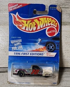 Hot Wheels 1996 First Editions #367 Chevy 1500 grau groß GY7SPs unlackierter Sockel - Bild 1 von 7