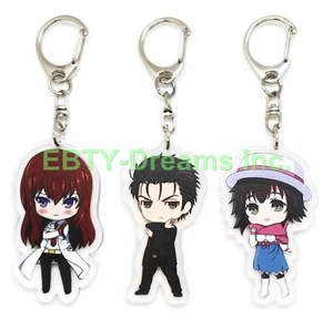 Set di 3 Pietre Portachiavi Anime Acrilico Rintarou Okabe Kurisu Makise Mayuri - Foto 1 di 2