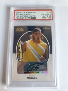08 Ace Authentic Tennis Rafael Nadal Silver GS Star PSA Auto Autograph Signed 10